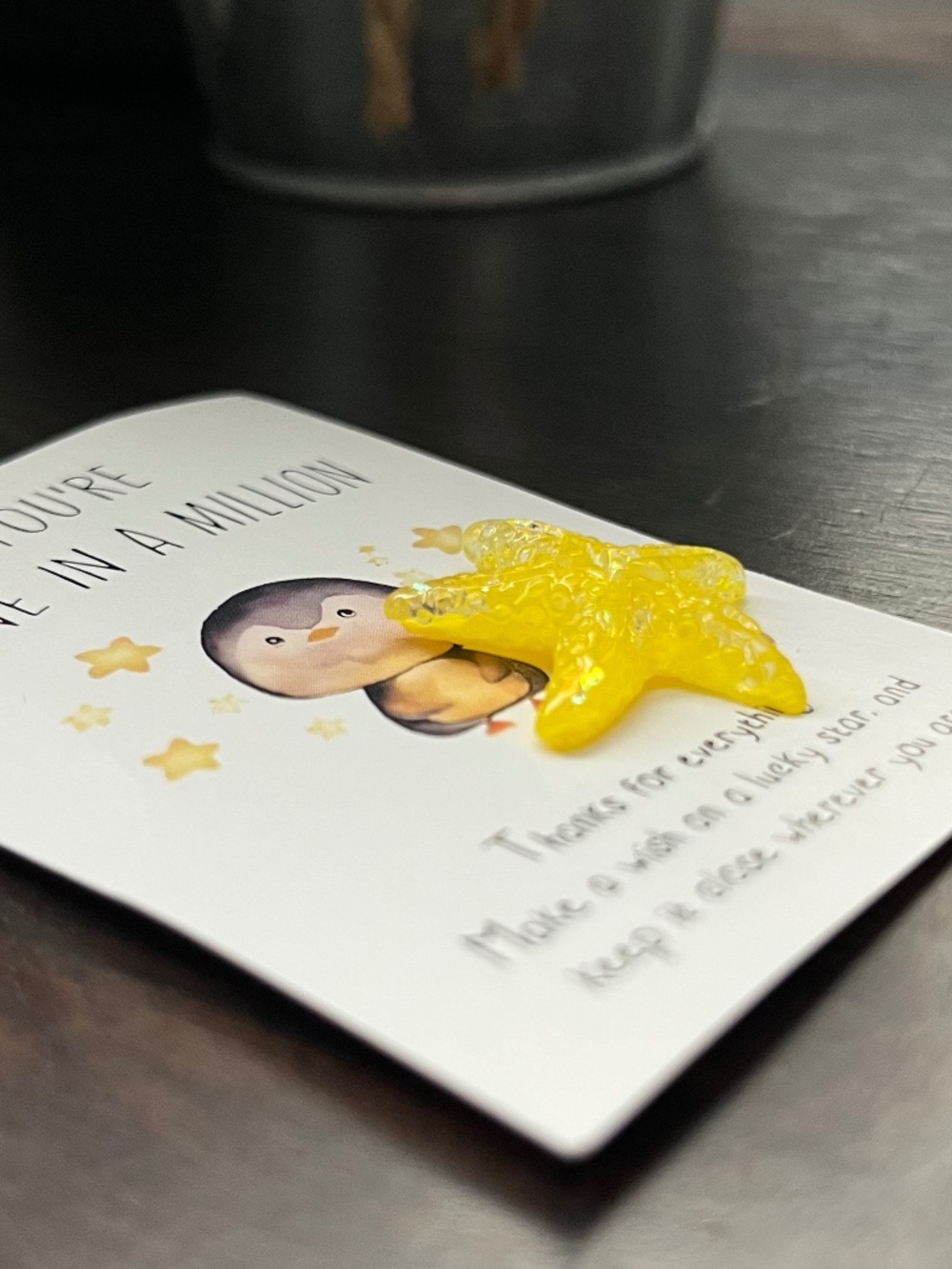 Lucky Star Pocket Hug Card and Token NEW - Picture 3 of 4